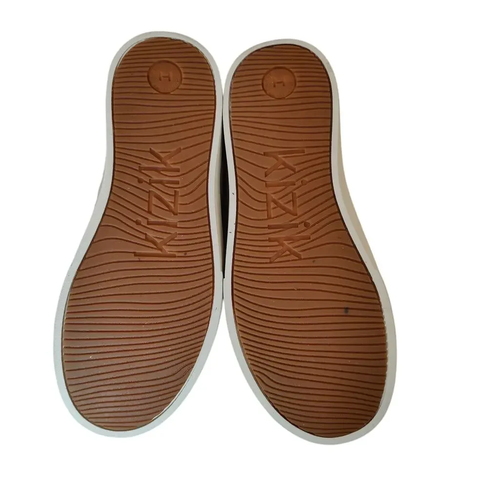 Kizik Irvine Plus Women's Sz 9.5 Tan Hands Free Slip On Step In Shoes Sneakers